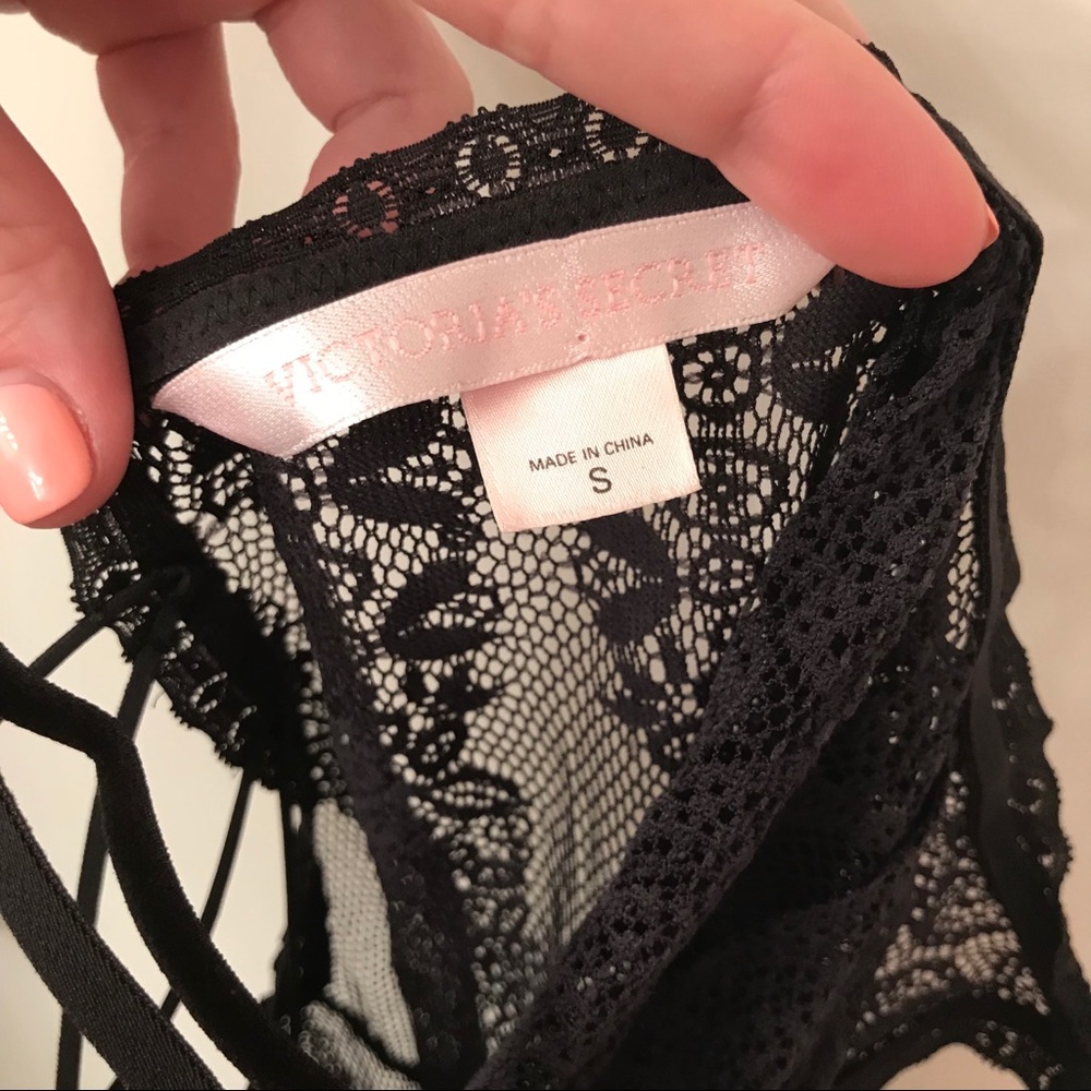 Victoria’s Secret Black Mesh Lace lingerie Small - Picture 4 of 7